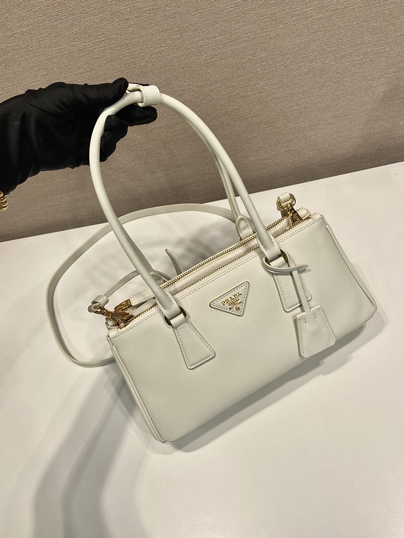 プラダ バッグ レディース PRADA ガレリア ミディアム レザー バッグ ホワイト 1BA457_2CYS_F0009 プラダ ハンドバッグ レザー - 画像 (9)