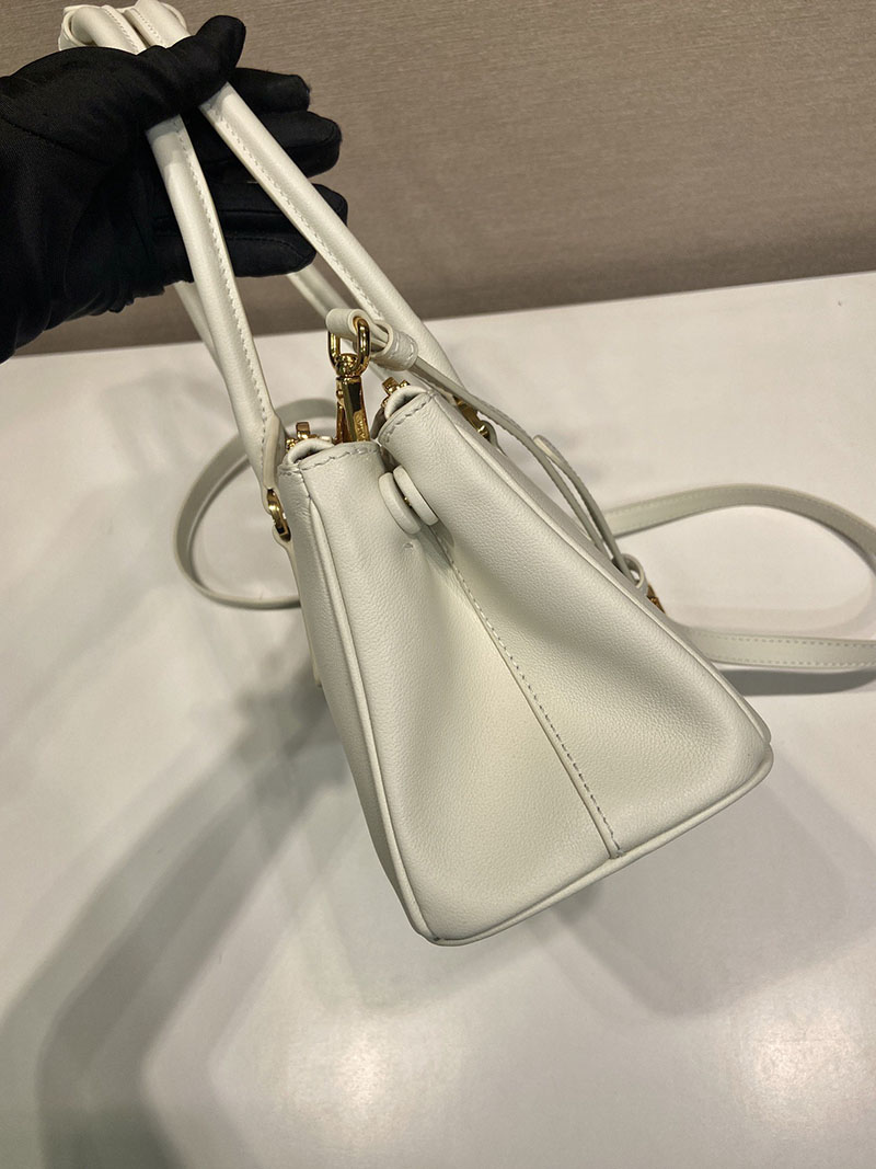 プラダ バッグ レディース PRADA ガレリア ミディアム レザー バッグ ホワイト 1BA457_2CYS_F0009 プラダ ハンドバッグ レザー - 画像 (6)
