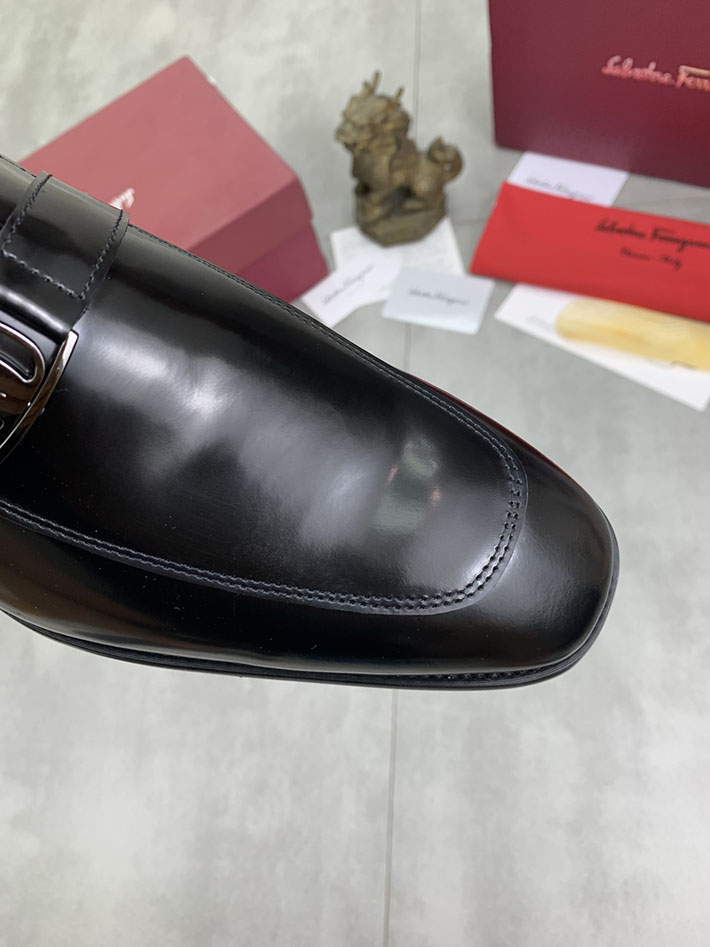 メンズ 最高級フェラガモスーパーコピー FERRAGAMO ローファー モカシン ガンチーニ金具 レザー シューズ 2628119 Ferragamo スニーカー - 画像 (6)