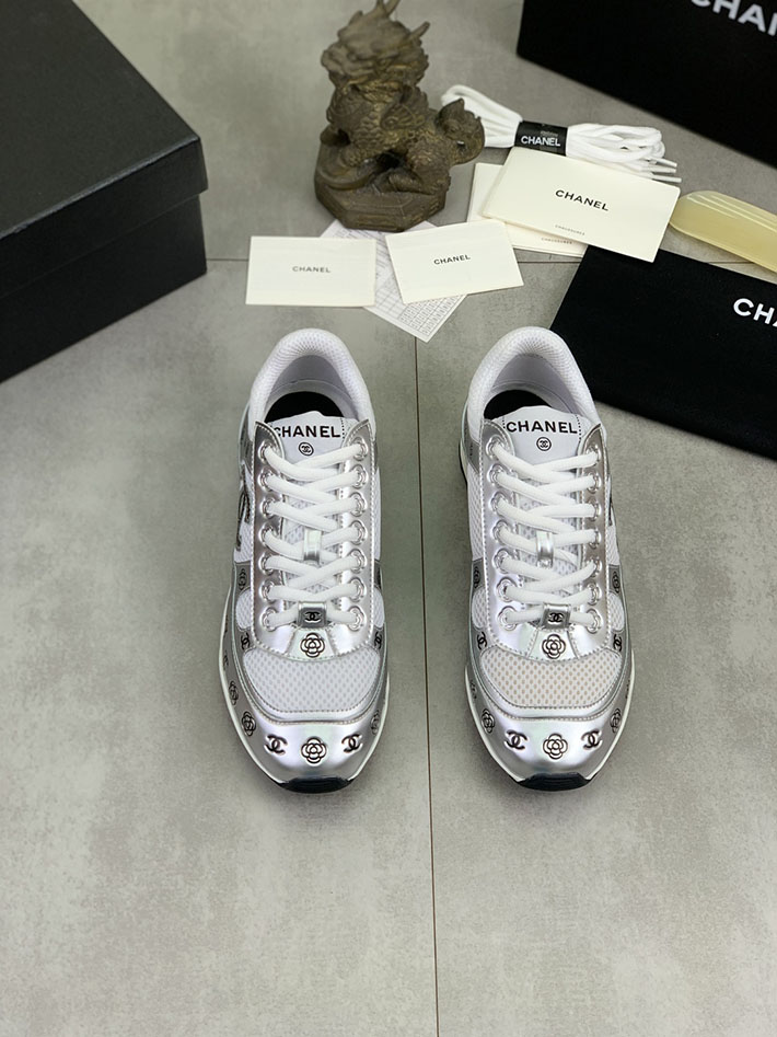 男女 兼用 最高級シャネルスーパーコピー CHANEL ココマーク ワッペンロゴ スエードレザー シャギーニット 2628122 シャネル スニーカー レディース - 画像 (9)