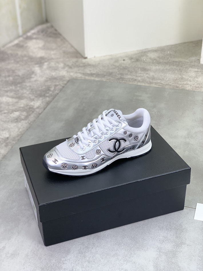 男女 兼用 最高級シャネルスーパーコピー CHANEL ココマーク ワッペンロゴ スエードレザー シャギーニット 2628122 シャネル スニーカー レディース - 画像 (7)