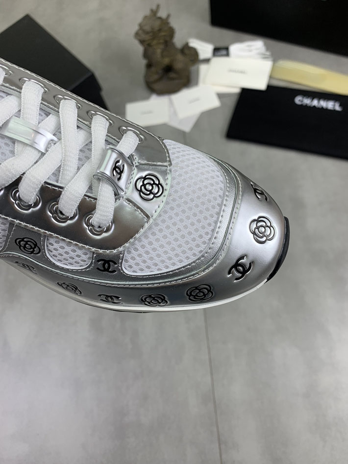 男女 兼用 最高級シャネルスーパーコピー CHANEL ココマーク ワッペンロゴ スエードレザー シャギーニット 2628122 シャネル スニーカー レディース - 画像 (6)