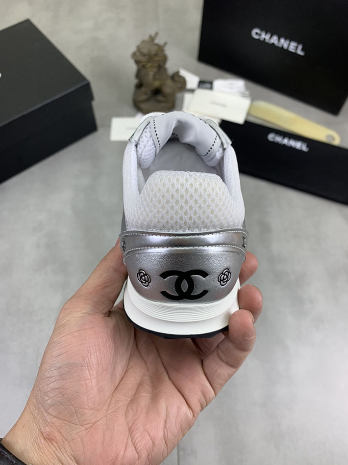 男女 兼用 最高級シャネルスーパーコピー CHANEL ココマーク ワッペンロゴ スエードレザー シャギーニット 2628122 シャネル スニーカー レディース - 画像 (3)