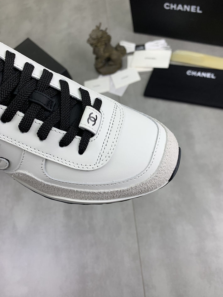 男女 兼用 最高級シャネルスーパーコピー CHANEL ココマーク ワッペンロゴ スエードレザー シャギーニット 2628132 海外セレブ スニーカー 2026 - 画像 (6)