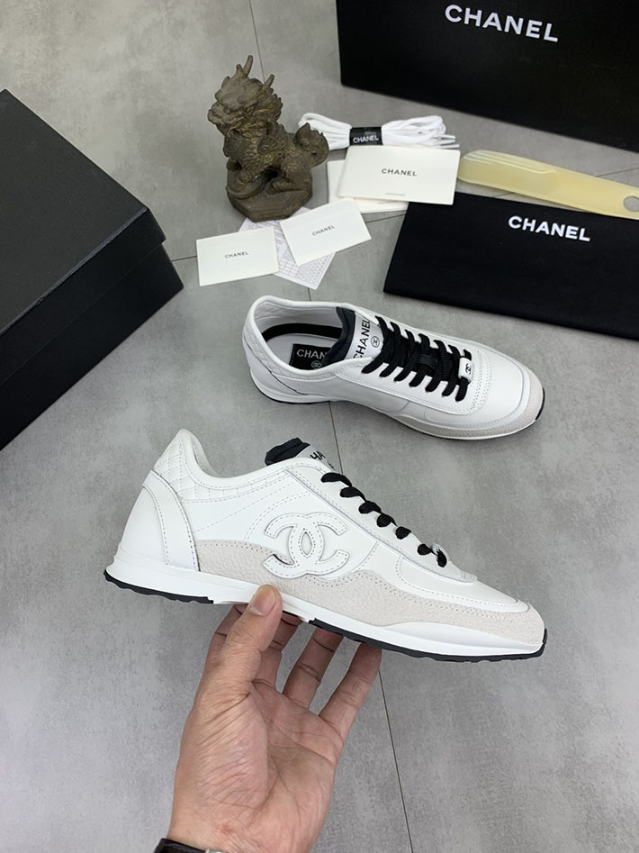 男女 兼用 最高級シャネルスーパーコピー CHANEL ココマーク ワッペンロゴ スエードレザー シャギーニット 2628132 海外セレブ スニーカー 2026 - 画像 (5)