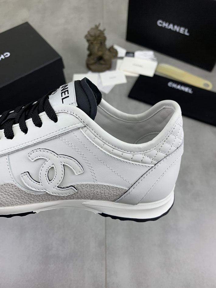 男女 兼用 最高級シャネルスーパーコピー CHANEL ココマーク ワッペンロゴ スエードレザー シャギーニット 2628132 海外セレブ スニーカー 2026 - 画像 (4)