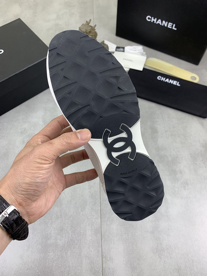 男女 兼用 最高級シャネルスーパーコピー CHANEL ココマーク ワッペンロゴ スエードレザー シャギーニット 2628132 海外セレブ スニーカー 2026 - 画像 (2)