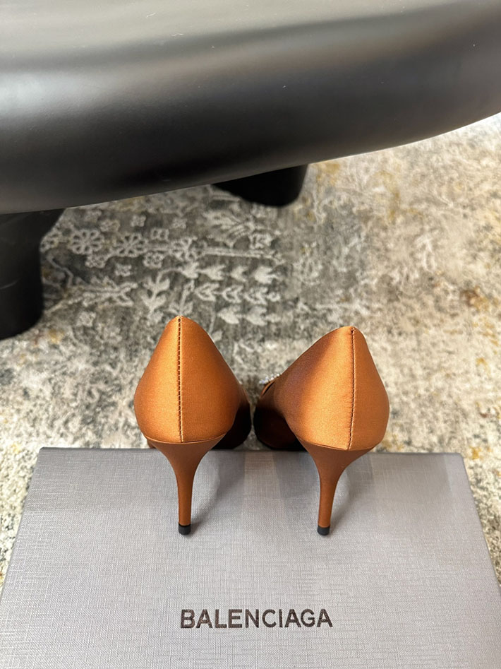 最高級バレンシアガスーパーコピー BALENCIAGA パンプス スエード調 ポインテッドトゥ ハイヒール 2628191 バレンシアガ リボン 靴 - 画像 (6)