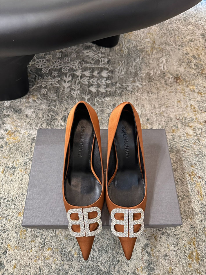 最高級バレンシアガスーパーコピー BALENCIAGA パンプス スエード調 ポインテッドトゥ ハイヒール 2628191 バレンシアガ リボン 靴 - 画像 (5)
