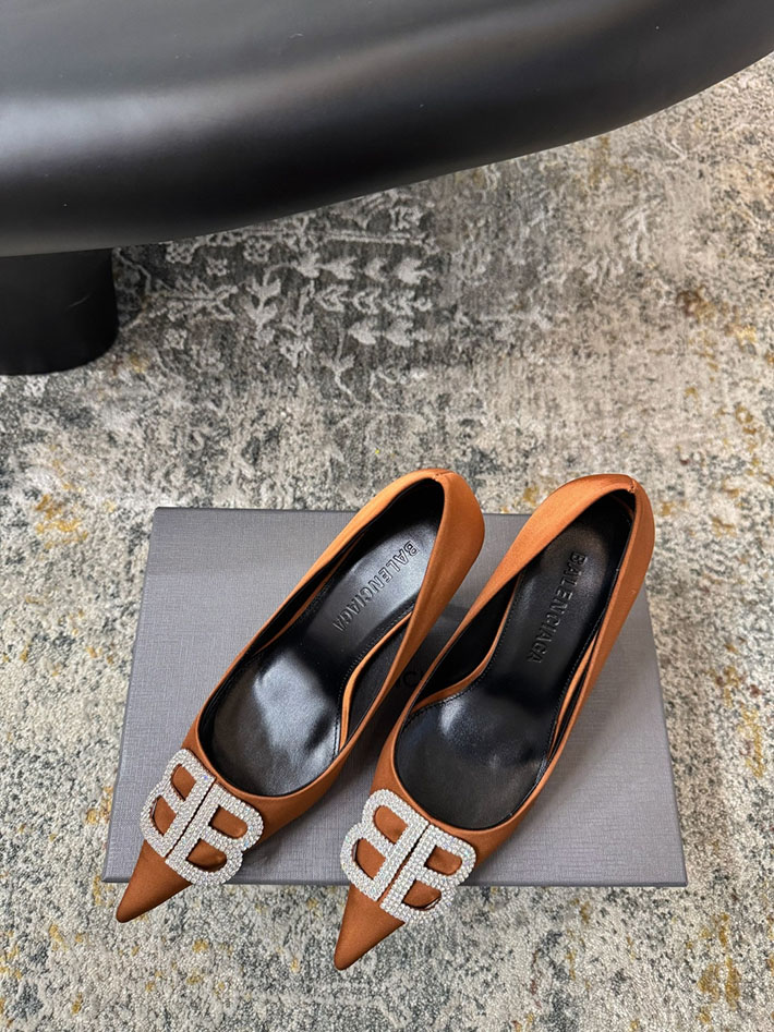 最高級バレンシアガスーパーコピー BALENCIAGA パンプス スエード調 ポインテッドトゥ ハイヒール 2628191 バレンシアガ リボン 靴 - 画像 (3)