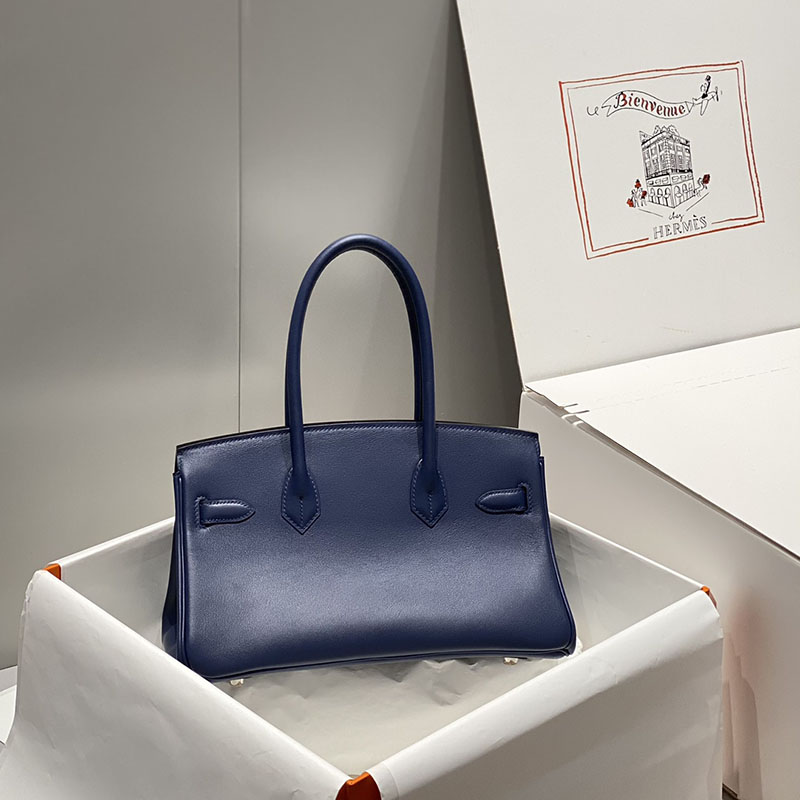 HERMES バーキンショルダーライト 29 Shoulder birkin ディープブルー スイフト シルバー金具 2627394 ショルダーバーキン29 定価 - 画像 (9)