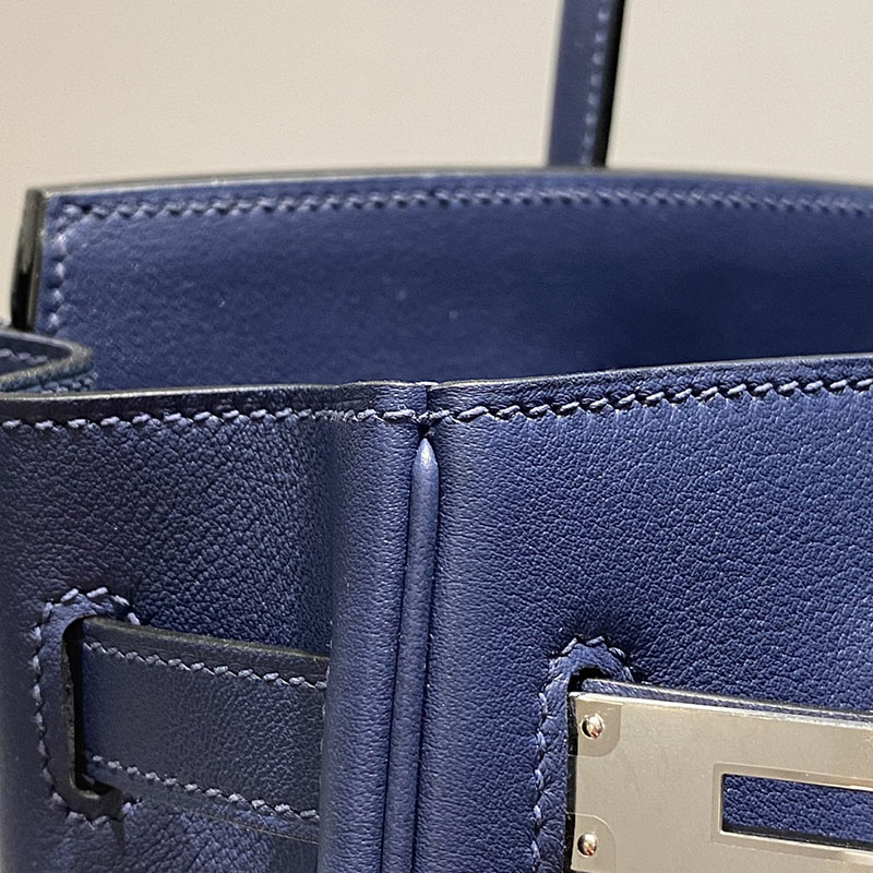 HERMES バーキンショルダーライト 29 Shoulder birkin ディープブルー スイフト シルバー金具 2627394 ショルダーバーキン29 定価 - 画像 (3)