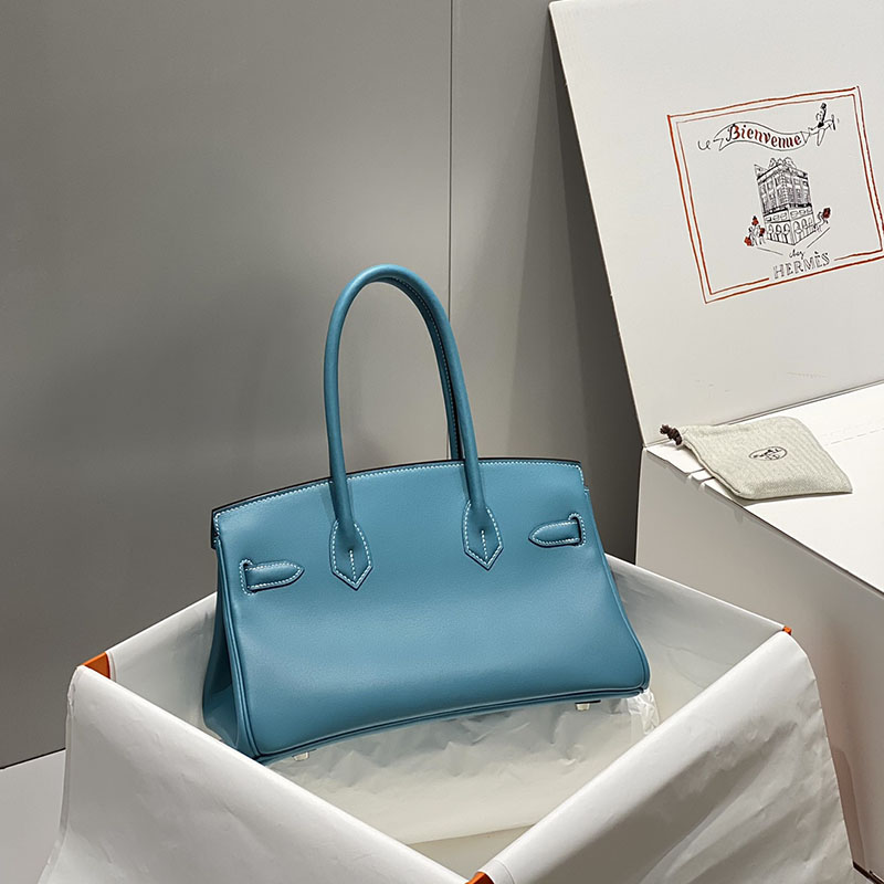 HERMES バーキンショルダーライト 29 Shoulder birkin ブルージーン スイフト シルバー金具 2627398 エルメスバーキンショルダー - 画像 (8)
