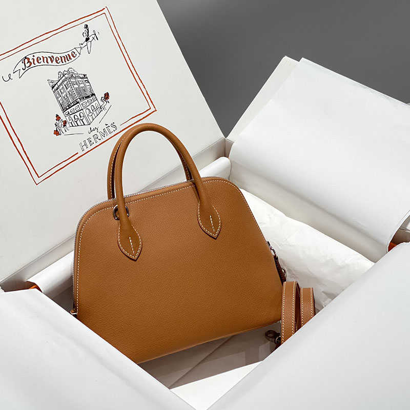 エルメス ボリード バッグ HERMES ボリード1923 25 ゴールド ヴォーエプソン シルバー金具 2627409 ボリード 25 ゴールド - 画像 (9)