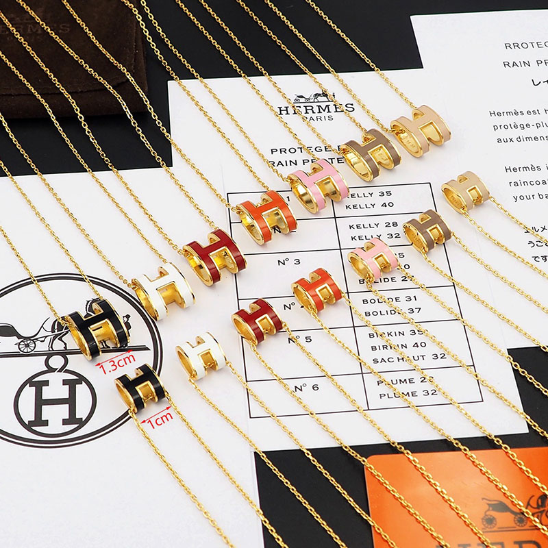 エルメス HERMES ミニ ポップアッシュ ポップH ネックレス チャイ ゴールド金具 2627451 HERMES ポップH ネックレス 店舗 - 画像 (6)