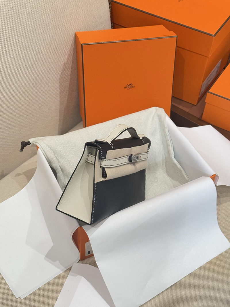 エルメス ミニ ケリー バッグ HERMES ポシェットケリー 黒 ブラック/ベトン スイフト シルバー金具 2627479 エルメス専門店 おすすめ - 画像 (12)