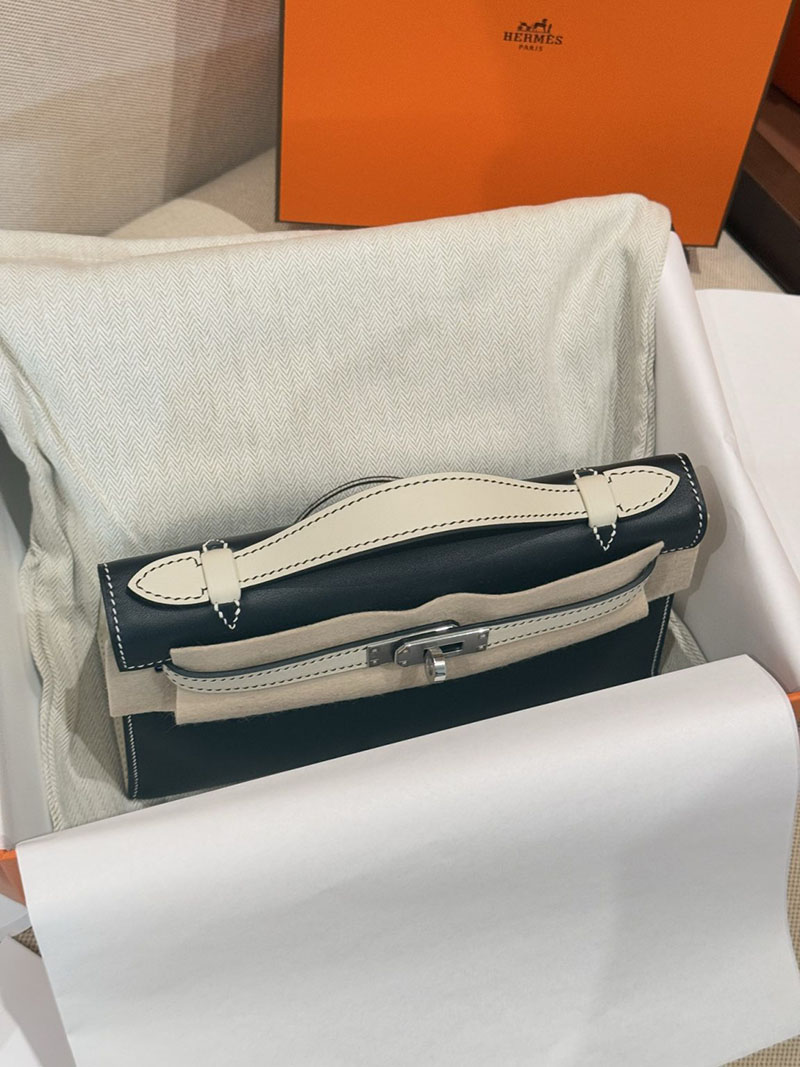 エルメス ミニ ケリー バッグ HERMES ポシェットケリー 黒 ブラック/ベトン スイフト シルバー金具 2627479 エルメス専門店 おすすめ - 画像 (9)