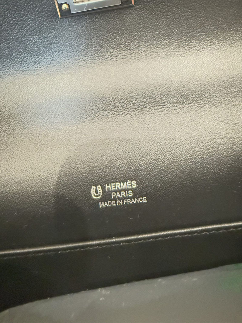 エルメス ミニ ケリー バッグ HERMES ポシェットケリー 黒 ブラック/ベトン スイフト シルバー金具 2627479 エルメス専門店 おすすめ - 画像 (7)