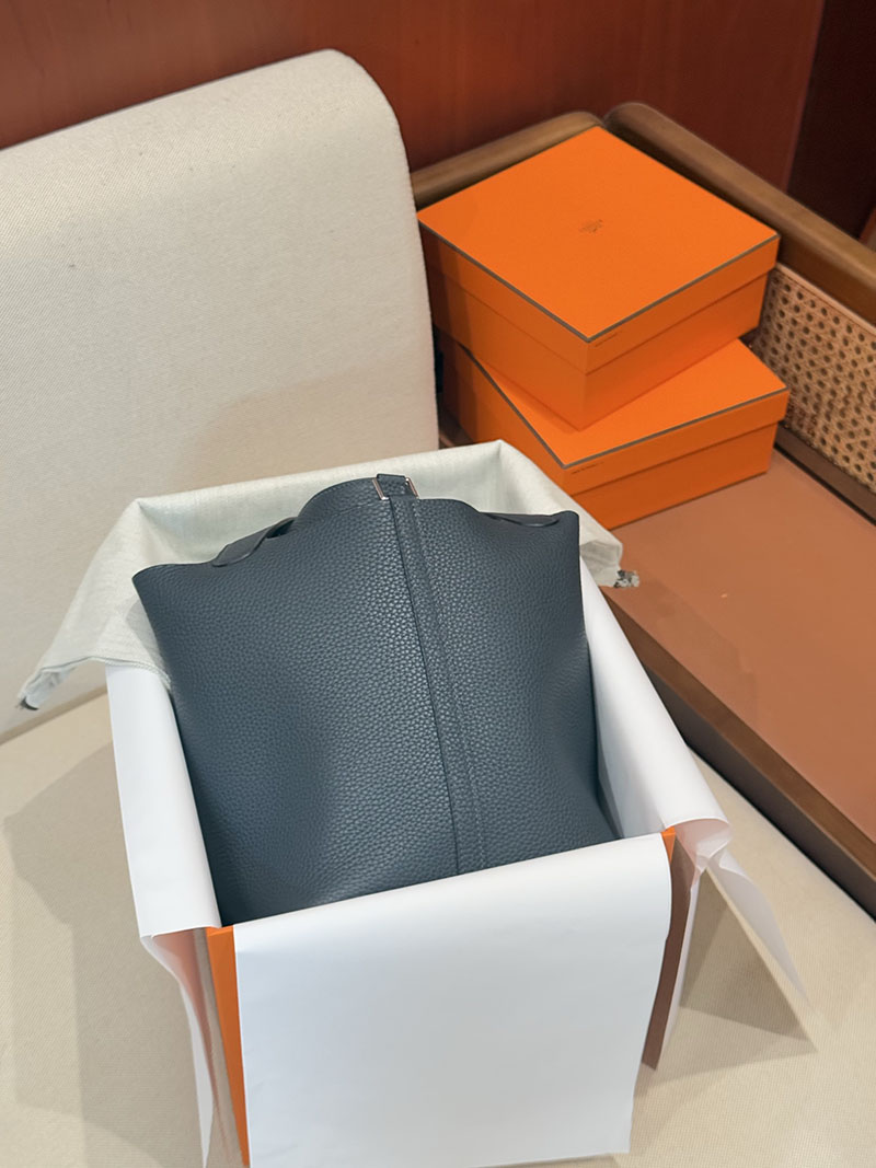 本革 レディース ハンドバッグ HERMES ピコタンロック 22 MM グリミスティ トリヨンクレマンス シルバー金具 2627523 エルメス専門店 おすすめ - 画像 (9)