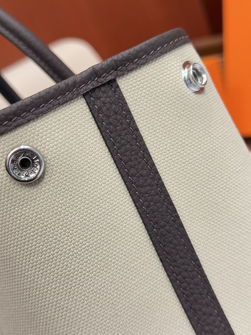 エルメス トートバッグ 人気 HERMES ガーデンパーティ 30 TPM エベンヌ/グレー ネゴンダ/トワル シルバー金具 2627534 エルメス専門店 - 画像 (9)