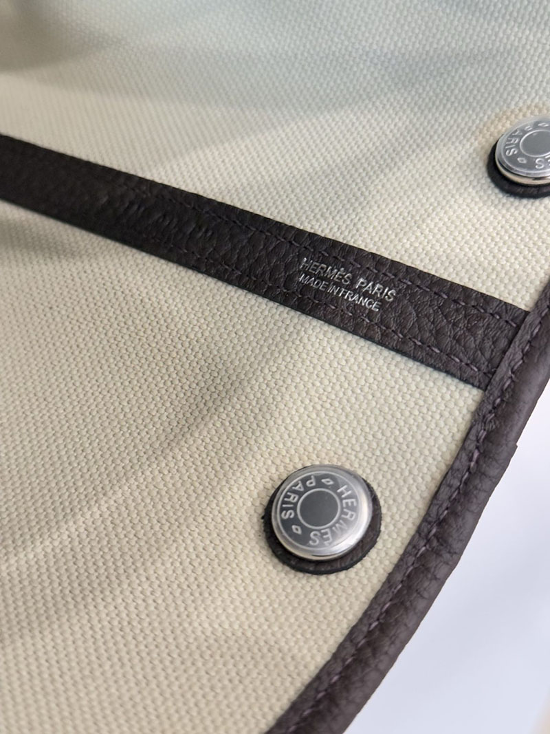 エルメス トートバッグ 人気 HERMES ガーデンパーティ 30 TPM エベンヌ/グレー ネゴンダ/トワル シルバー金具 2627534 エルメス専門店 - 画像 (7)