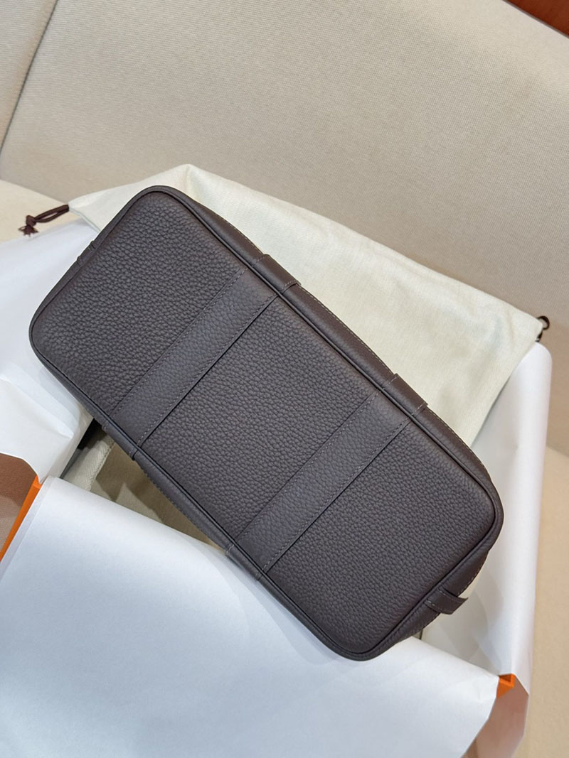 エルメス トートバッグ 人気 HERMES ガーデンパーティ 30 TPM エベンヌ/グレー ネゴンダ/トワル シルバー金具 2627534 エルメス専門店 - 画像 (4)