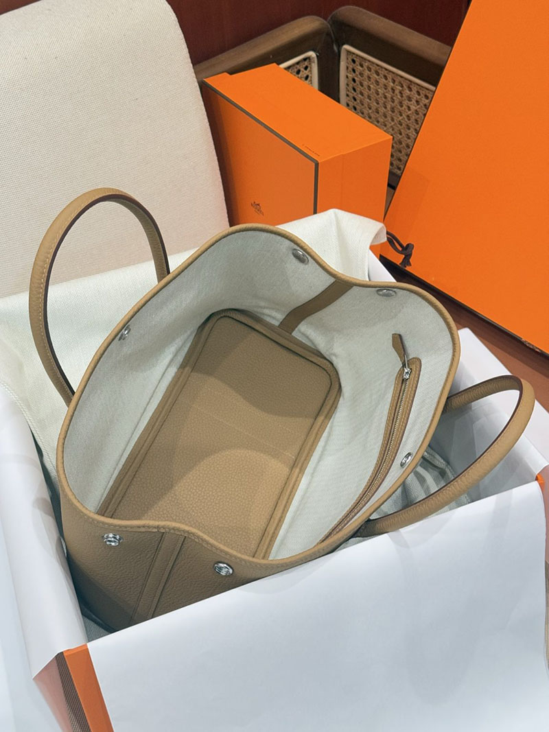 エルメス トートバッグ 革 HERMES ガーデンパーティ 30 TPM ビスキュイ ネゴンダ シルバー金具 2627535 エルメス専門店 - 画像 (8)