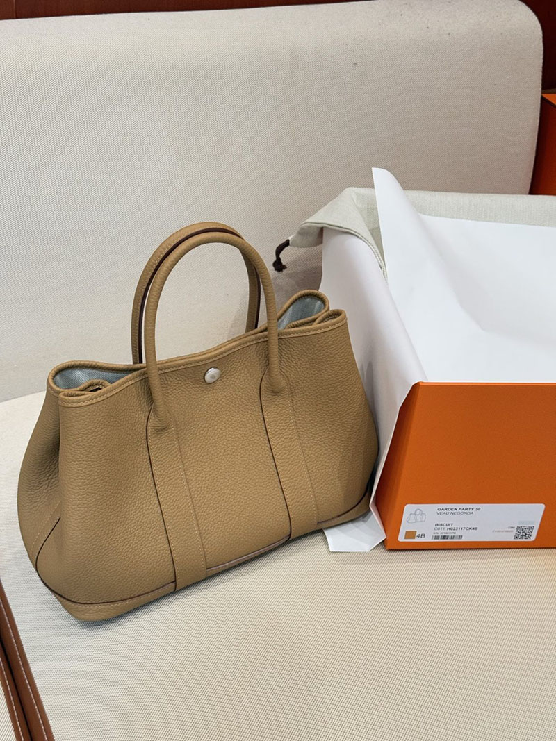 エルメス トートバッグ 革 HERMES ガーデンパーティ 30 TPM ビスキュイ ネゴンダ シルバー金具 2627535 エルメス専門店 - 画像 (5)