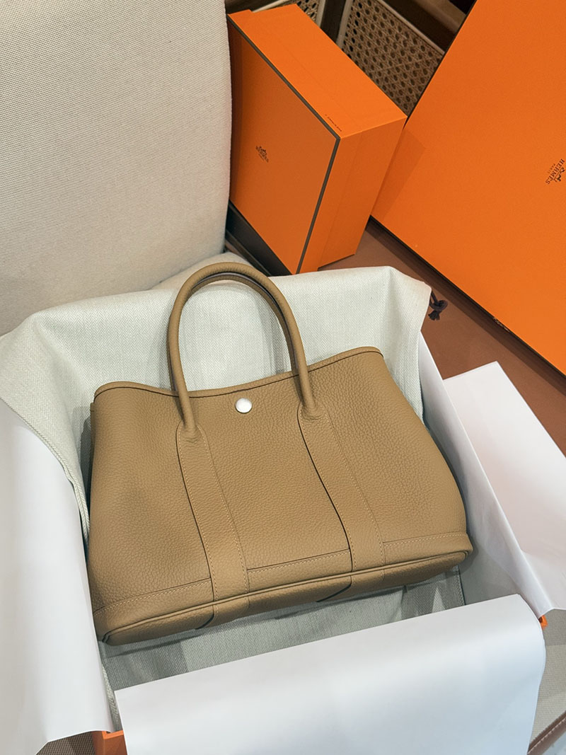 エルメス トートバッグ 革 HERMES ガーデンパーティ 30 TPM ビスキュイ ネゴンダ シルバー金具 2627535 エルメス専門店 - 画像 (2)