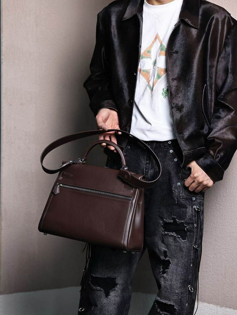 エルメス メンズバッグ 新作 HERMES ケリーラキ35/内縫 エベンヌ スイフト シルバー金具 2627546 エルメス専門店 おすすめ - 画像 (8)