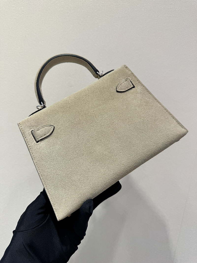 ケリーミニ 2 定価 HERMES ケリーミニ2 外縫い エトゥープ ヴォー・グリズリー シルバー金具 2627619 エルメス 海外通販 - 画像 (3)