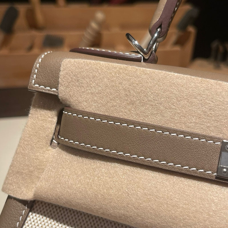 ケリー 28 エトゥープ HERMES ケリー28 内縫い エトゥープ スイフト/トワルアッシュ シルバー金具 2627688 エルメス 海外通販 - 画像 (8)