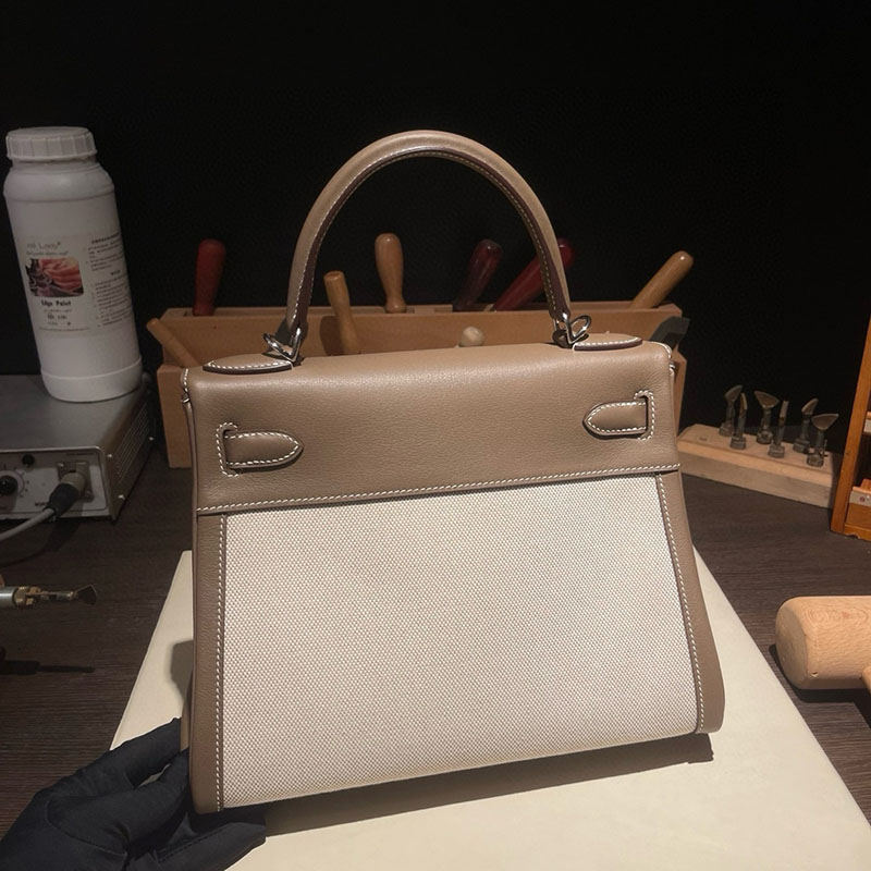 ケリー 28 エトゥープ HERMES ケリー28 内縫い エトゥープ スイフト/トワルアッシュ シルバー金具 2627688 エルメス 海外通販 - 画像 (4)