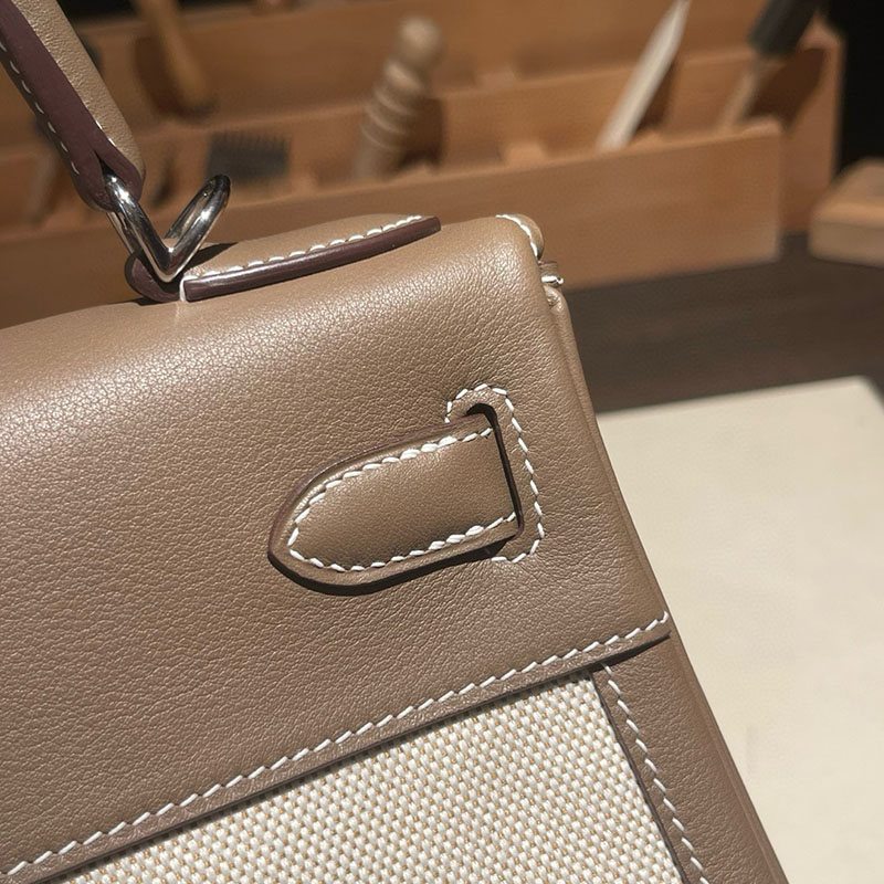 ケリー 28 エトゥープ HERMES ケリー28 内縫い エトゥープ スイフト/トワルアッシュ シルバー金具 2627688 エルメス 海外通販 - 画像 (3)