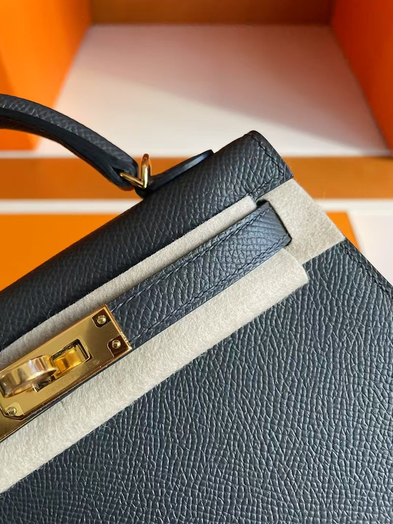 エルメス ミニケリー 黒 HERMES ケリーミニ2 外縫い グリミスティ ヴォーエプソン ゴールド金具 2627716 エルメス 新作バッグ - 画像 (7)