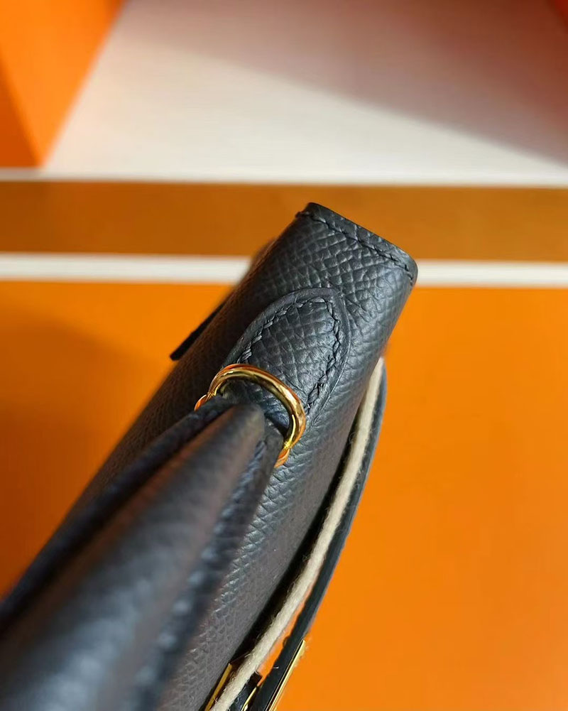 エルメス ミニケリー 黒 HERMES ケリーミニ2 外縫い グリミスティ ヴォーエプソン ゴールド金具 2627716 エルメス 新作バッグ - 画像 (6)