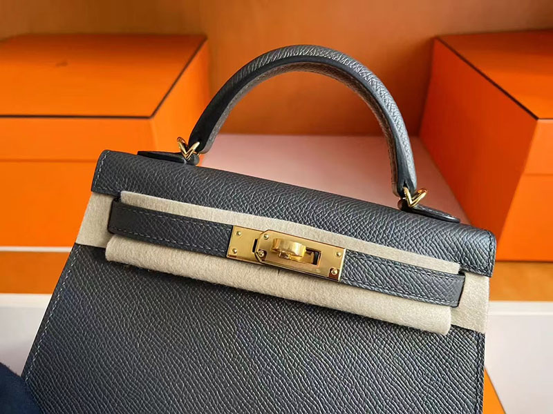 エルメス ミニケリー 黒 HERMES ケリーミニ2 外縫い グリミスティ ヴォーエプソン ゴールド金具 2627716 エルメス 新作バッグ - 画像 (5)