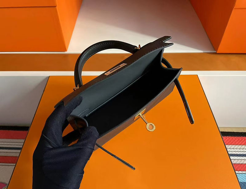エルメス ミニケリー 黒 HERMES ケリーミニ2 外縫い グリミスティ ヴォーエプソン ゴールド金具 2627716 エルメス 新作バッグ - 画像 (4)
