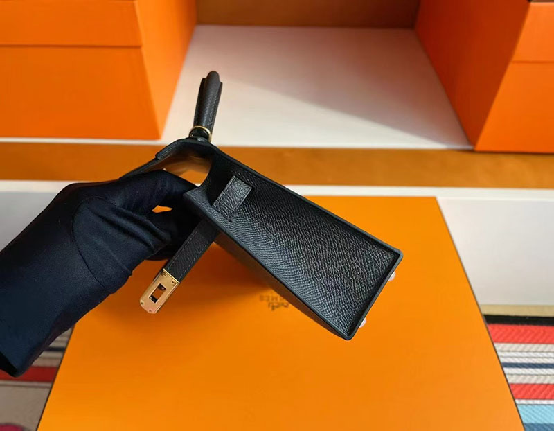 エルメス ミニケリー 黒 HERMES ケリーミニ2 外縫い グリミスティ ヴォーエプソン ゴールド金具 2627716 エルメス 新作バッグ - 画像 (3)