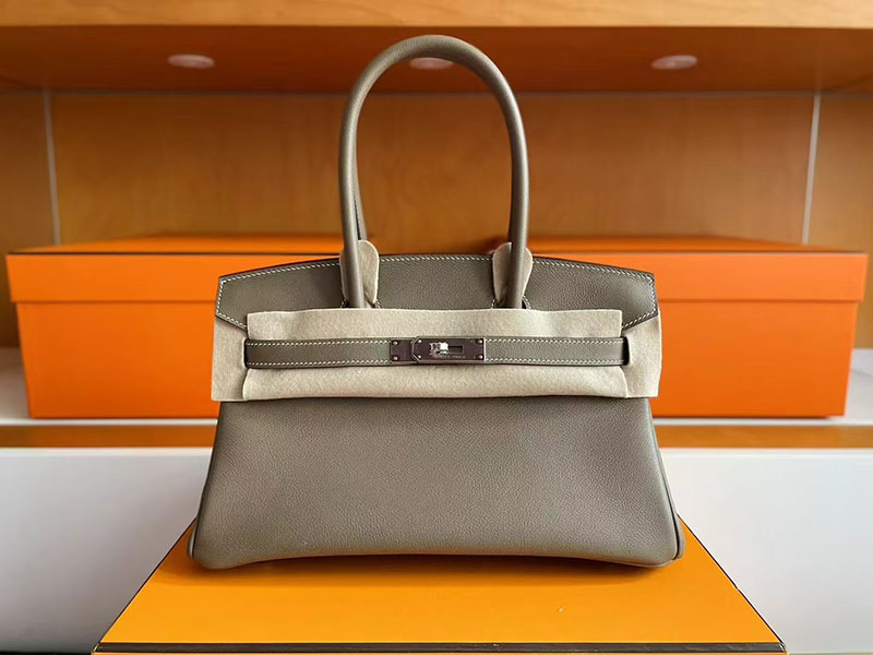 エルメス ショルダーバーキン HERMES バーキンショルダーライト 29 エトゥープ エバーカラー シルバー金具 2627742 エルメス 新作バッグ - 画像 (4)