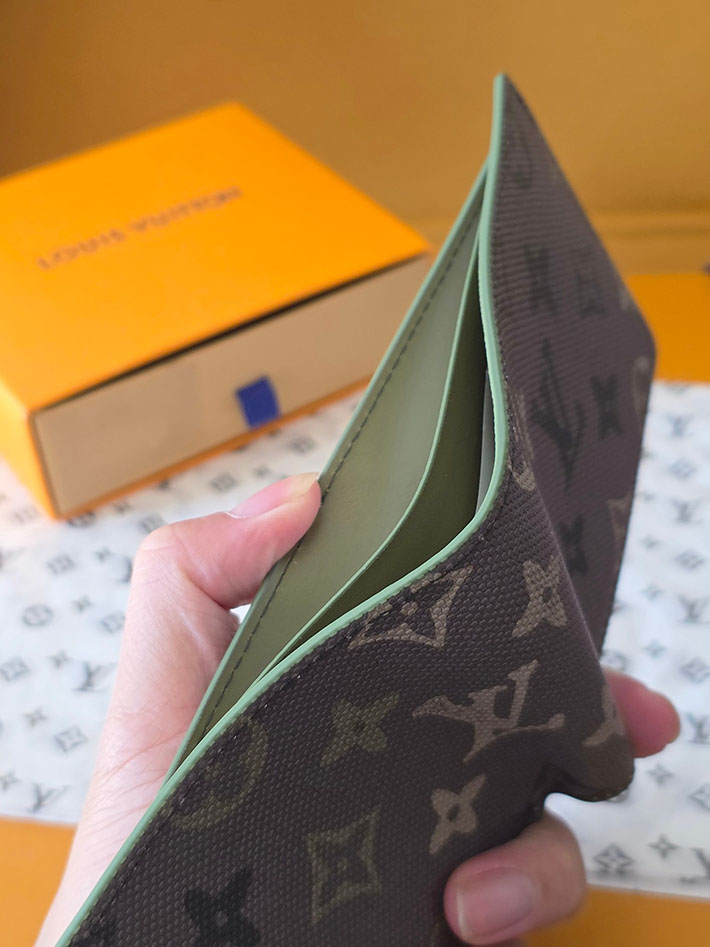 ルイヴィトン販売店舗 財布 メンズ Louis Vuitton ポルトフォイユ・ミュルティプル カーキ M27058 ルイヴィトン 財布 二つ折り メンズ - 画像 (2)