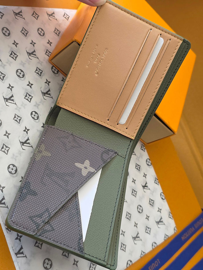 ルイヴィトン販売店舗 財布 メンズ Louis Vuitton ポルトフォイユ・ミュルティプル カーキ M27058 ルイヴィトン 財布 二つ折り メンズ - 画像 (7)