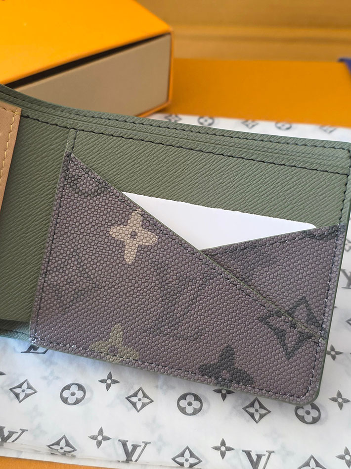 ルイヴィトン販売店舗 財布 メンズ Louis Vuitton ポルトフォイユ・ミュルティプル カーキ M27058 ルイヴィトン 財布 二つ折り メンズ - 画像 (6)