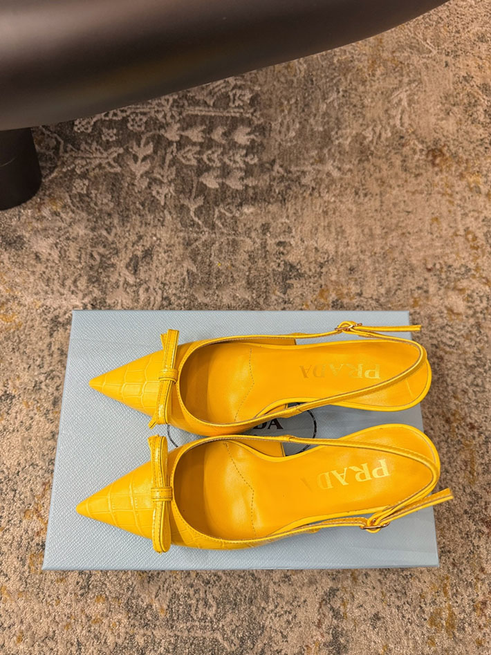 プラダ 靴 シューズ レディース 海外通販 PRADA パテントレザー スリングバックパンプス 2628202 プラダ パンプス アウトレット - 画像 (4)
