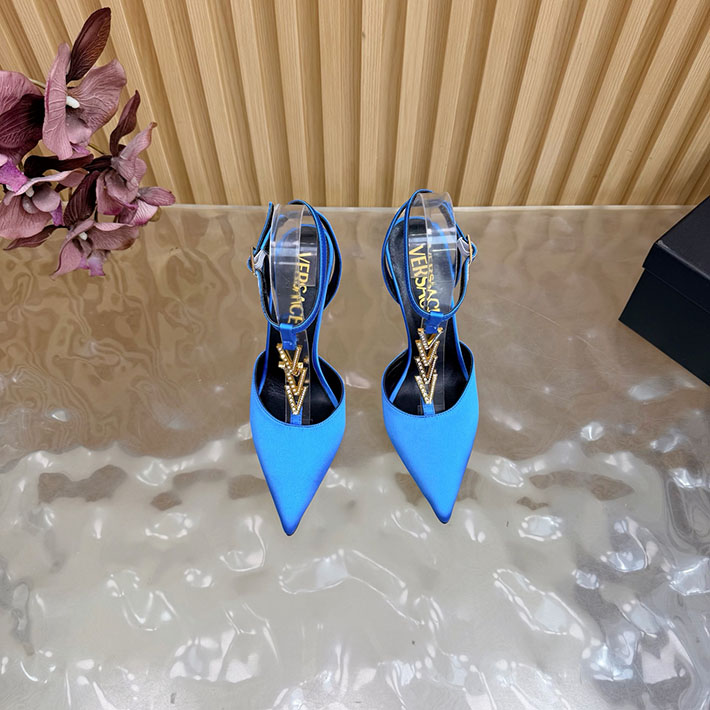 最高級ヴェルサーチェスーパーコピー VERSACE セーフティ ピン キトン ヒール パンプス 2628233 ヴェルサーチ 靴 アウトレット - 画像 (6)