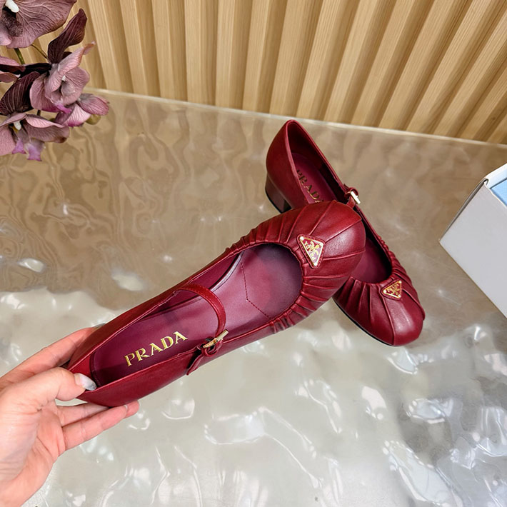 プラダ 靴 シューズ レディース 海外通販 PRADA ロゴ メリージェーン パンプス エレガント 2628276 プラダ パンプス リボン - 画像 (4)