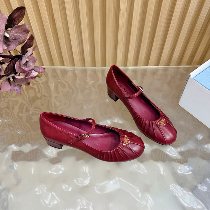 プラダ 靴 シューズ レディース 海外通販 PRADA ロゴ メリージェーン パンプス エレガント 2628276 プラダ パンプス リボン - 画像 (3)