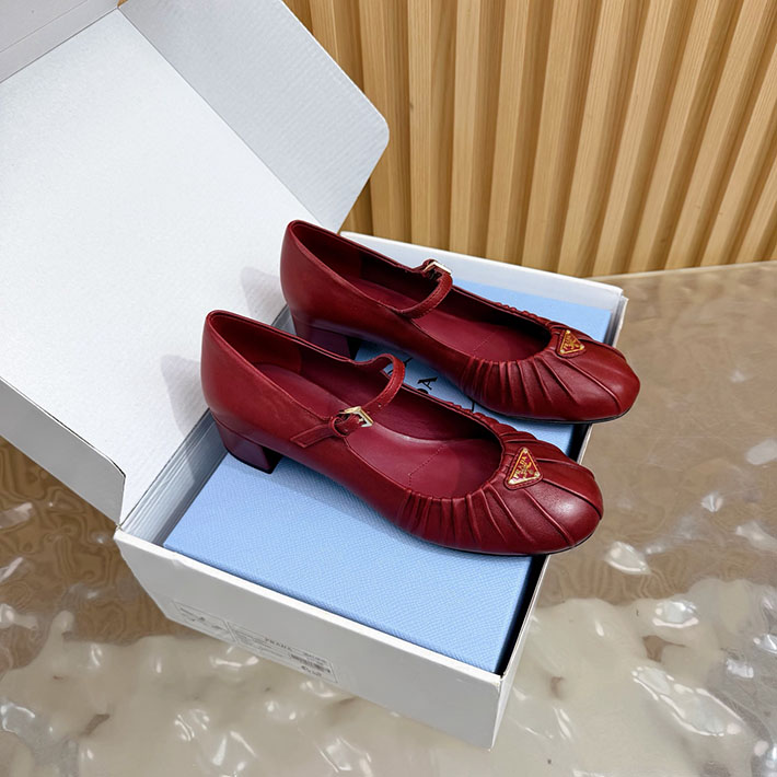 プラダ 靴 シューズ レディース 海外通販 PRADA ロゴ メリージェーン パンプス エレガント 2628276 プラダ パンプス リボン - 画像 (2)