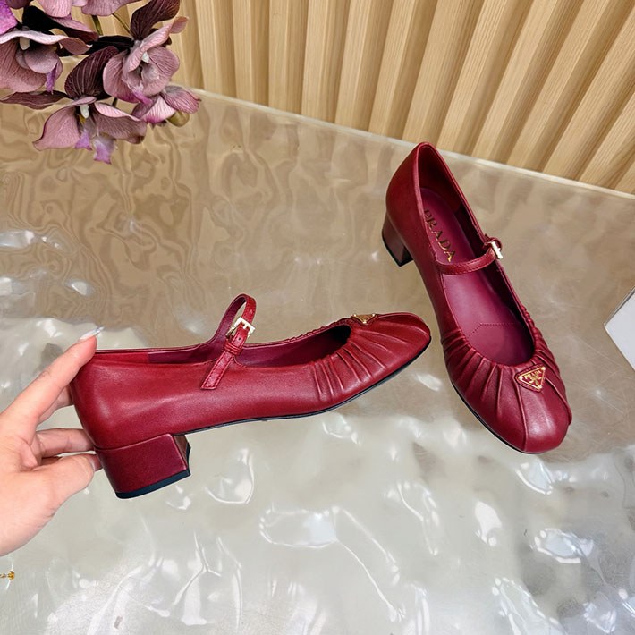 プラダ 靴 シューズ レディース 海外通販 PRADA ロゴ メリージェーン パンプス エレガント 2628276 プラダ パンプス リボン - 画像 (7)
