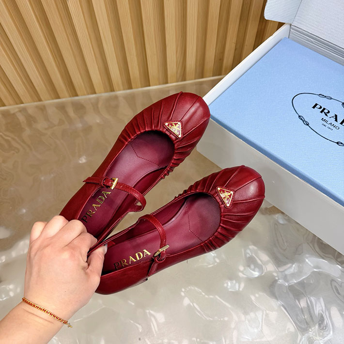 プラダ 靴 シューズ レディース 海外通販 PRADA ロゴ メリージェーン パンプス エレガント 2628276 プラダ パンプス リボン - 画像 (6)